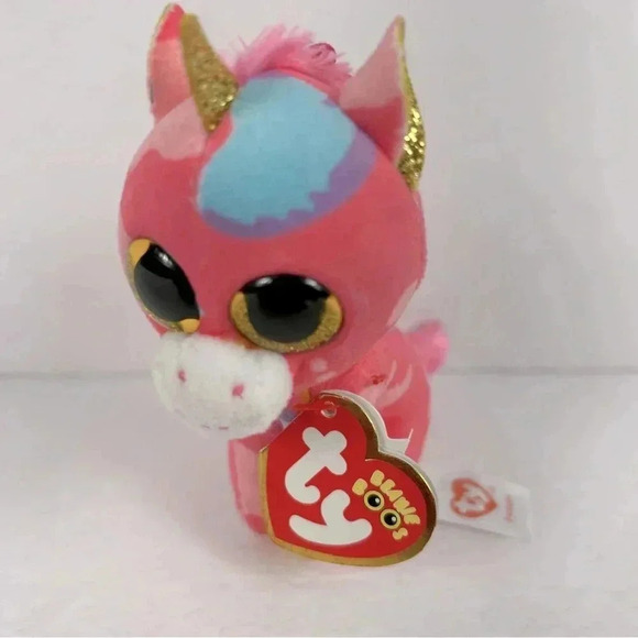 TY Beanie  Boos Fantasia Multicolor Unicorn Glitter Eyes 2019 - Picture 1 of 4